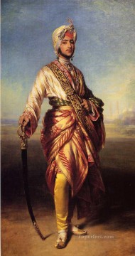 フランツ・クサヴァー・ウィンターハルター Painting - マハラジャ・デュリープ・シンの王族の肖像画フランツ・クサヴァー・ウィンターハルター